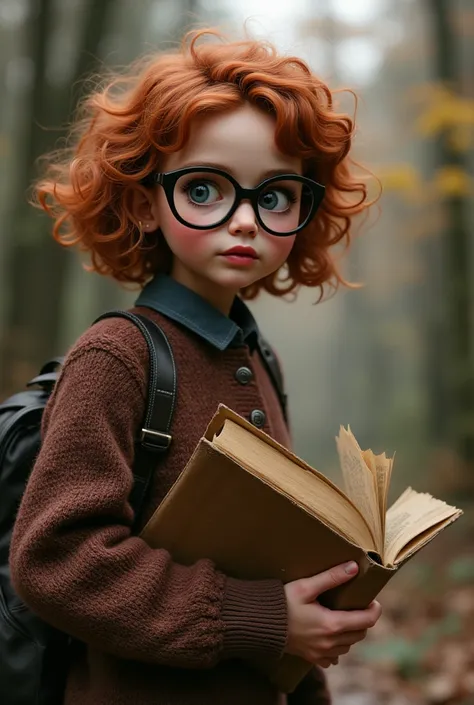 Jennifer Lawrence as a Miskatonic University Student. Lovable Bookworm and Occult Enthusiast. Petite with messy auburn hair, large glasses, and a sweater that seems a size too big. Her satchel always bulges with dusty tomes. Shy, inquisitive, and endearing...