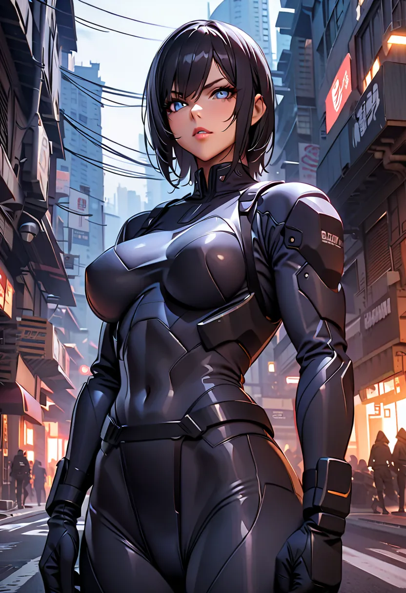 (masterpiece:1.2,Best Quality,Best Quality,Very  Details:1.2),8k, wallpaper,(one woman),( future female SWAT team member ),avoid being spotted by enemies.:1.6),(( bright)),( extremely fit white and navy blue tactical body armor),(perfectionな体),(TACTICAL GL...