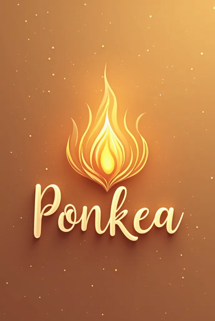 I need that logo to have warm colors, Something identifying with candles and the name Ponkea