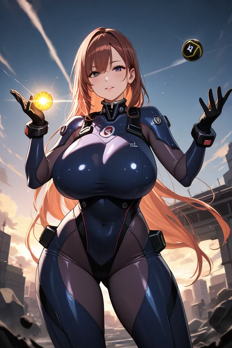 Big Breasts　The button was released　suit