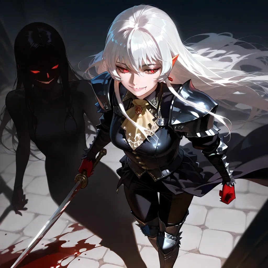 ((anime)), (masterpiece, charcoal, best quality, ultra-detailed), high contrast, (best shadow, upperbody, intricate details, sharp focus), dark fantasy, high quality lighting, wide angle, (best illumination, an extremely beautiful, dangerous), trending on ...