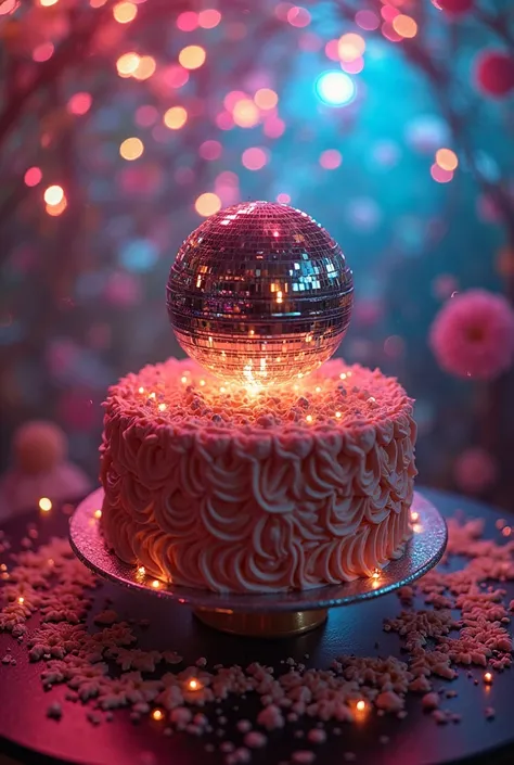 Disco ball on the cake