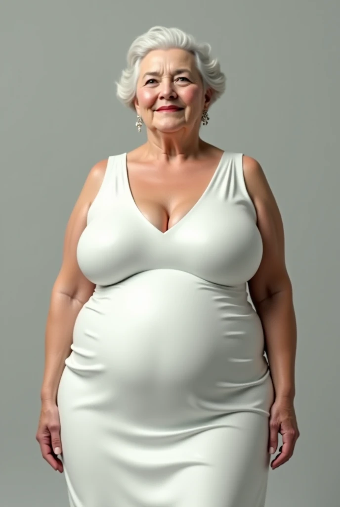 I wanna see an old woman with big breasts wearing white tight dress and perfect body
