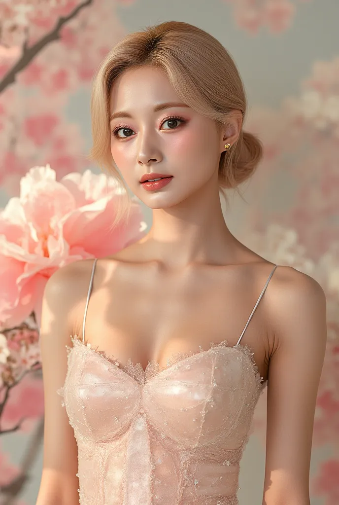 (best quality,4k,8k,highres,masterpiece:1.2),ultra-detailed,(realistic,photorealistic,photo-realistic:1.37),beautiful detailed eyes,beautiful detailed lips,extremely detailed face,longeyelashes,blonde hair,korean model,tall and slender figure,tight dress,c...