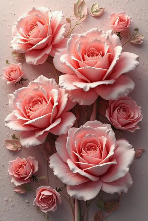 3d ilusion of roses