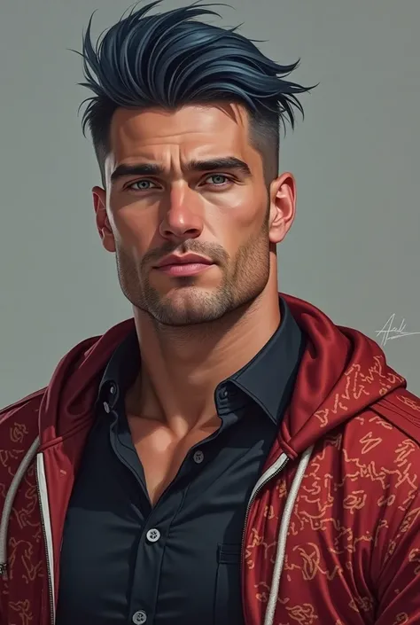 اسم: Orion Payne

Age: ٦٧

Appearance:
- شعر: Midnight Blue with gray at the edges, styled in a quiff with back and sides tape
- Body-shape: برا لاعب كمال أجسام, with large prominent pectoral muscles
- Eyes: Light blue
- Middle-aged but exceptionally hands...