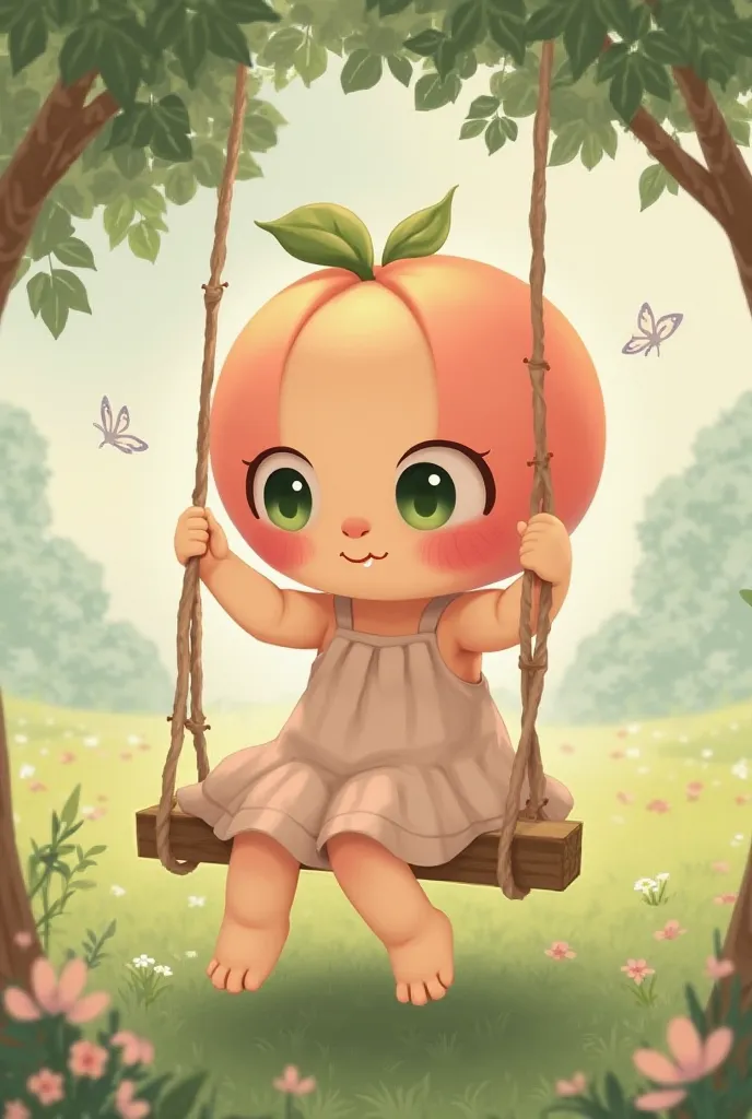 Peach Character
Appearance: A soft, round peach with a gentle pinkish-orange hue and a slightly fuzzy texture. Dreamy green eyes and rosy cheeks.
Arms & Legs: Delicate arms, wearing a flowy pastel dress.
Personality: Gentle, kind, and elegant, always carin...