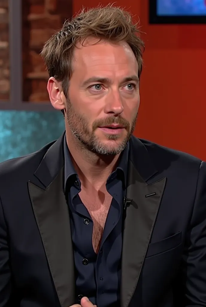 Jude Law has blue eyes handsome has mustache and a little beard gets mad at interviewer and punches him in the face on a news show Jude Law kiss with Jude Law in TV show Jude Law and Jude Law on live show Jude Law and Jude Law explains on live Jude Law exp...