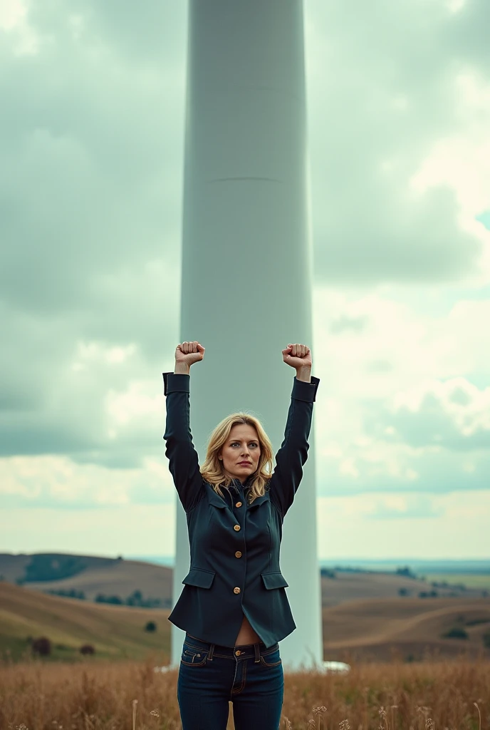 Alice Weidel from the AFD destroys a wind turbine 