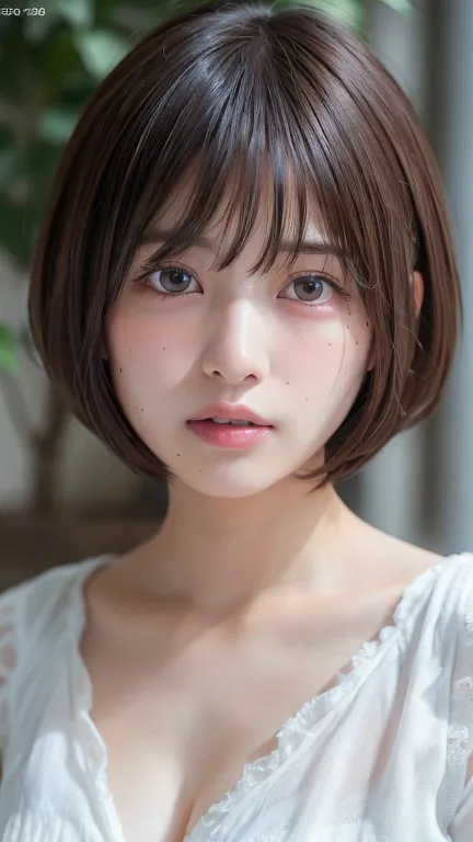 ( bob cut hair:1.2),( nightgown:1.2),1 girl, Japanese, 28 years old ,(small breasts:1.3),(Best Quality,masterpiece:1.3,super A high resolution,),(Ultra High Resolution,caustics),(photorealistic on the bed:1.4,RAW shooting,)super realistic capture,very well...