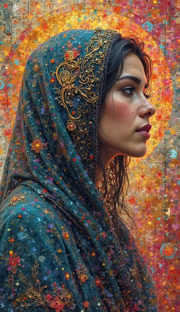 Exellent IslamicArt Abstract :: strong vivid colors :: woman :: Arabian