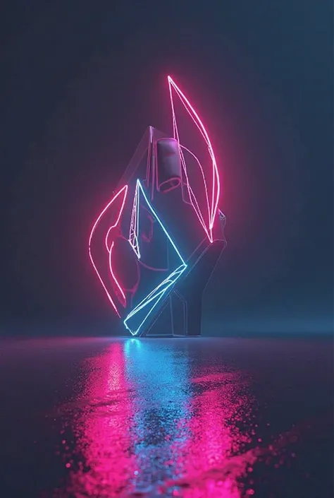 create a logo for a fashion brand with the scene aesthetic, neon colors, without text and bg