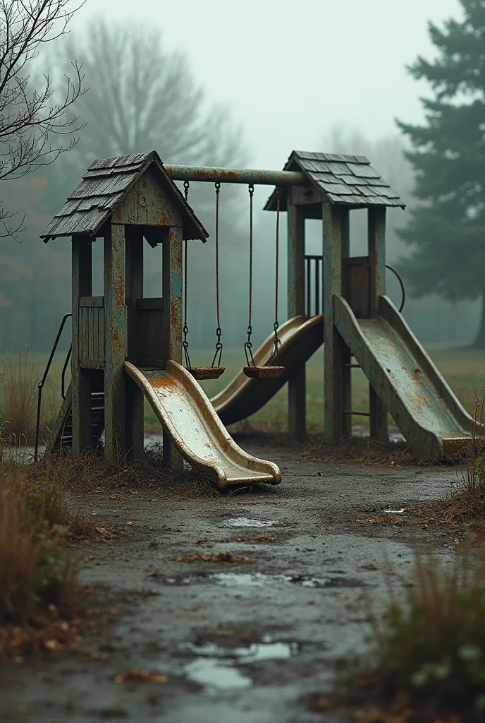 park area broken slides and swings are not functional 