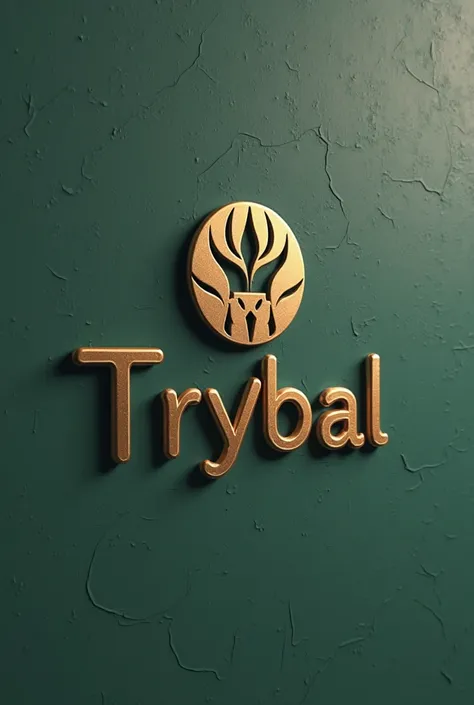 Create a modern, unique, and visually striking logo for the brand 'Trybal', which represents community living, connection, and a harmonious lifestyle. The logo should seamlessly integrate a bold yet elegant text with a meaningful, abstract icon that embodi...