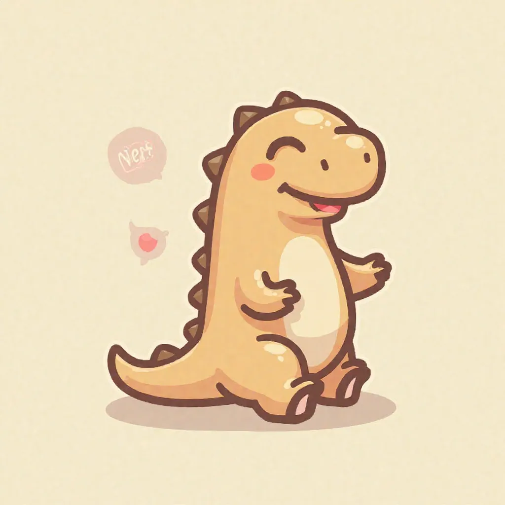 little cute chibi dinosaur simple pixelart