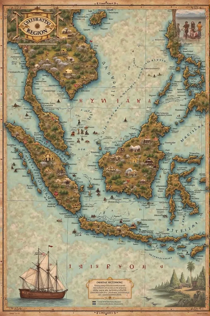 A historical map of West Java, Indonesia in the 19th century, showing major regions, rivers, and old place names.