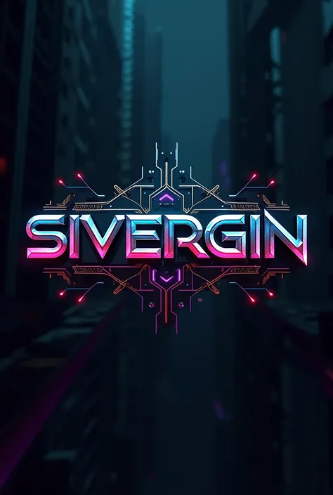 SIVERGIN logo in big letters in futurama style