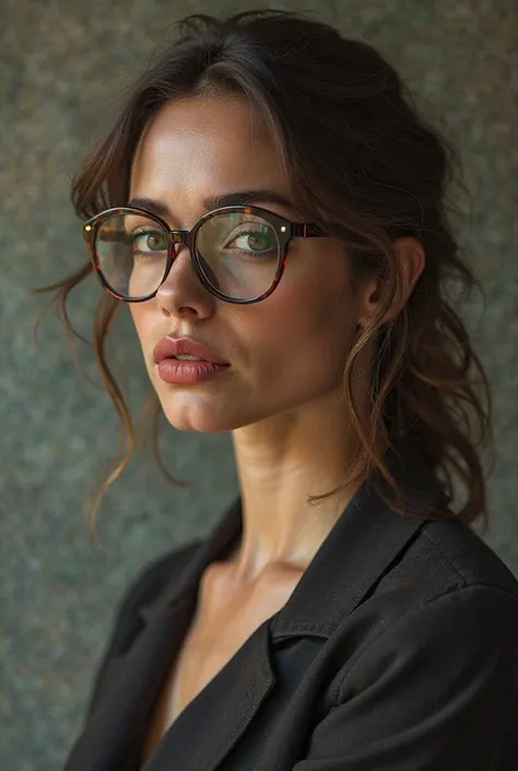 Stunning woman with glasses nerdy pretty proportioned 