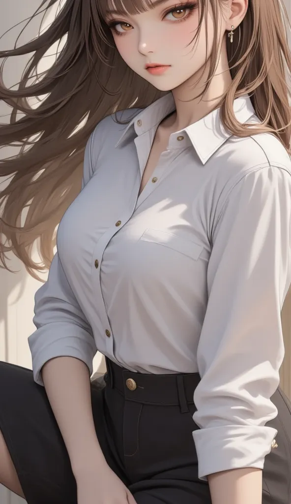   high quality、    portai    、    masterpiece、   Details、 MOVING POSE、very beautiful  high school girl、   masterpiece、  high quality、 Hi-Res, 最  high quality, ,There is movement、simple background、curly hair、LONG HAIR，random suspect，very long hair, characte...