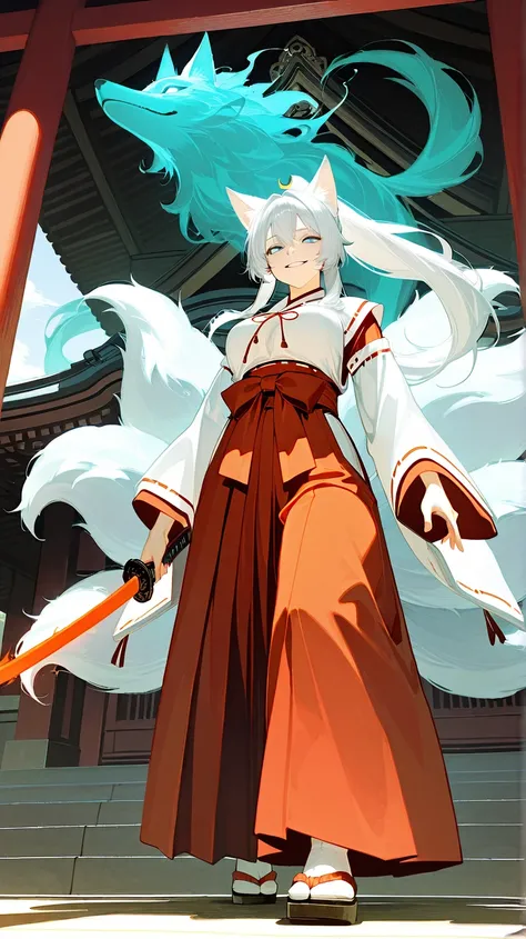 score_9, score_8_up, score_7_up, score_6_up, score_5_up, (masterpiece, best quality), ultra detailed, photorealistic, masterpiece, best quality, high resolution, 1girl, medium breast, clothed shrine maiden outfit, red hakama (e.g. worn by miko, or noblewom...