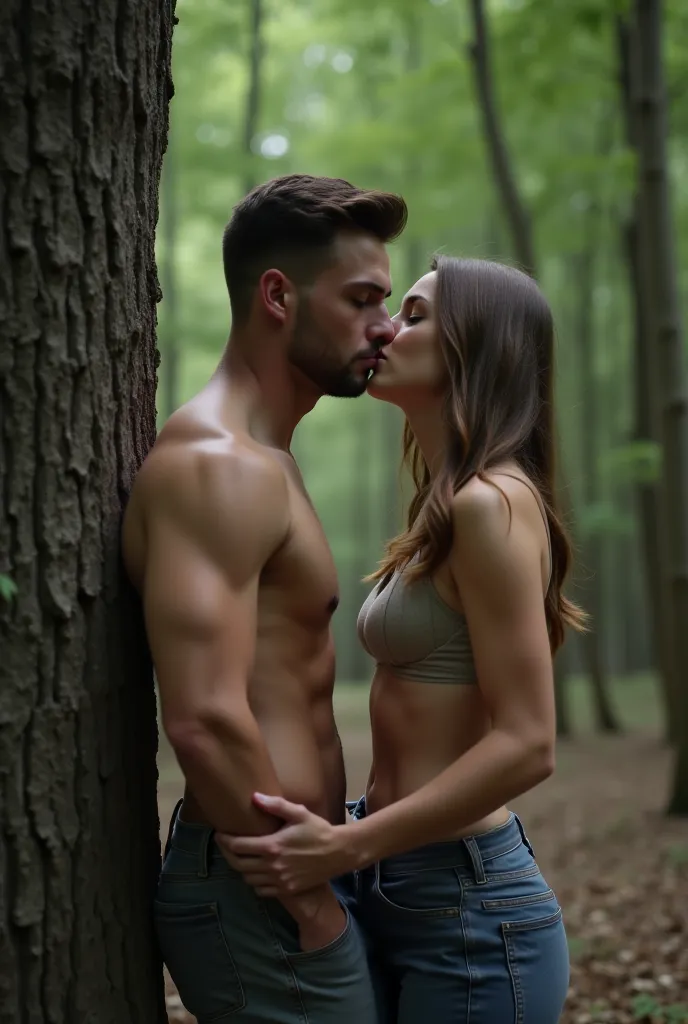 Here is the video I want to make

A girl is sitting in the forest next to a tree, she hears a noise, she stand up stressed, she sees a shirtless guy approaching through the thick woods, he is getting closer and stops two meters away from her.
they stand in...