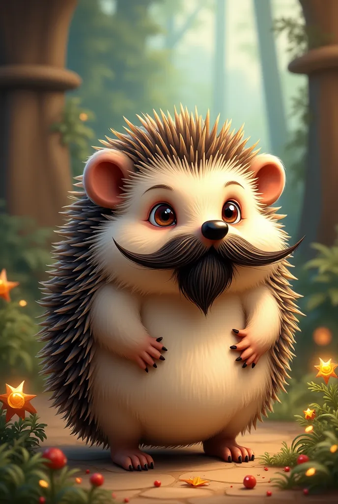 A hedgehog with a chin Chad