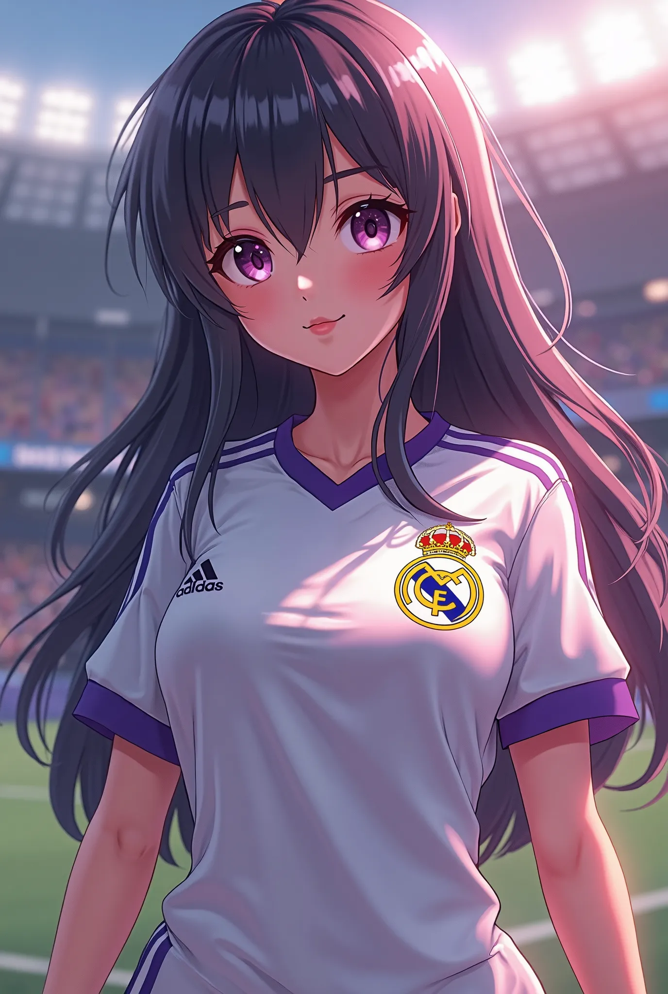 Hot animay girl in real Madrid kit big boobs 