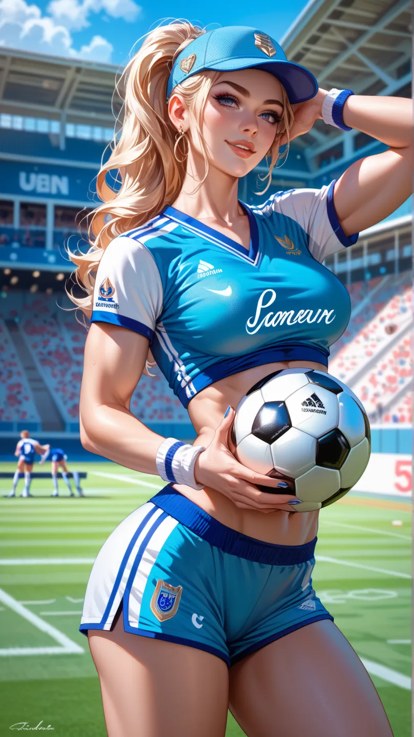 Woman, femme coach football, sexy, Sensual, High resolution, best quality training, 