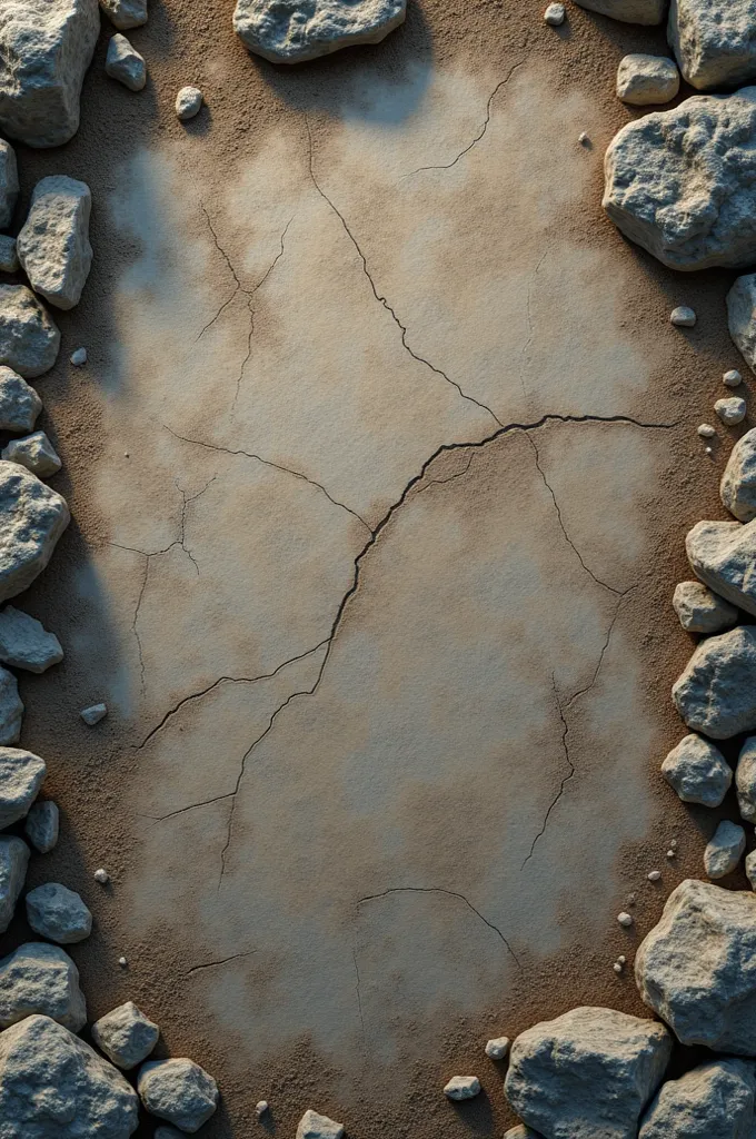 ((TOP VIEW)) Create a highly detailed dirt street perfect tiled seamlees texture overlay designed for use in graphic layering. The dirt texture features realistic, uneven patterns with natural brown tones, including subtle rocks, small cracks, and light du...