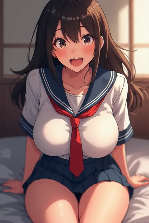 Girl's Boobs Gets Squeezed By Herself