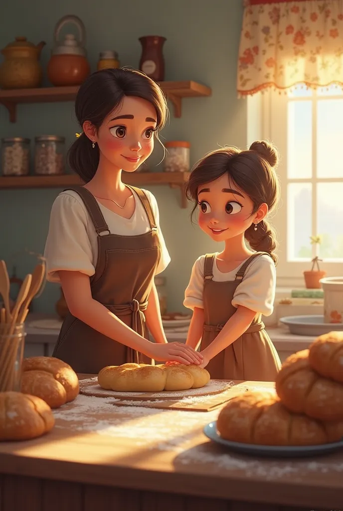  Ayşe would help her mother every morning They would make wonderful breads together