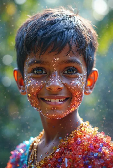 KERALABOY written in colourfull  cristal type 