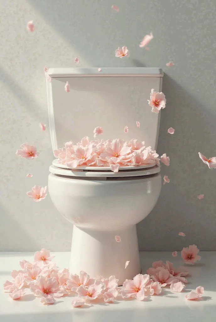 just little bit few petals and picture to be more close to toilet