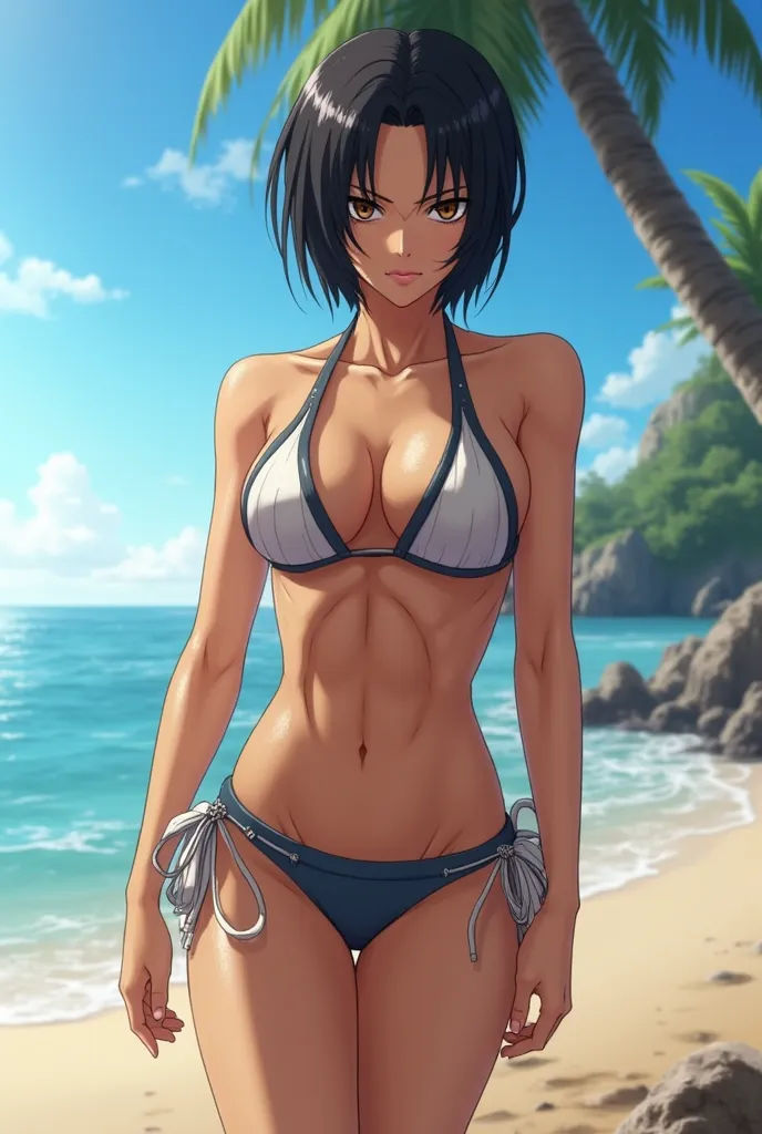 Levi from snk in a bikini