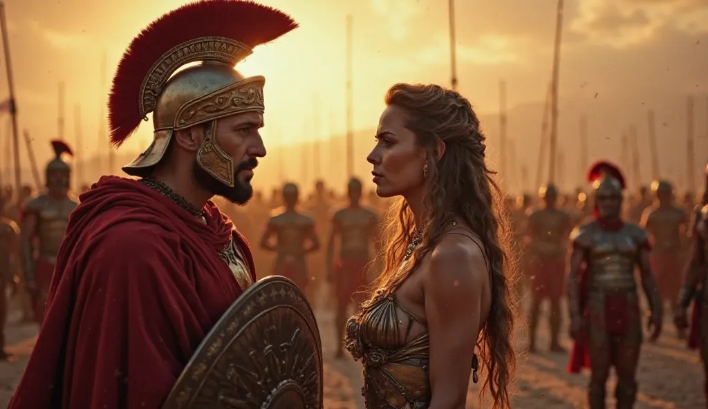 Leonidas, knowing the destiny that was coming, gathered its 300 best warriors and marched towards the Thermopylae Pass to contain the Persian advance.  But before leaving , shared a last conversation with Gorgo:

—" Remember, my queen, that Sparta's destin...