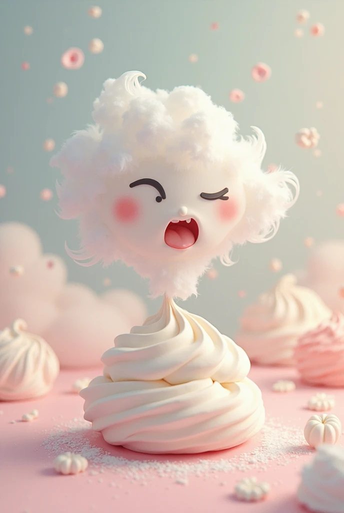 A cloud biting a meringue