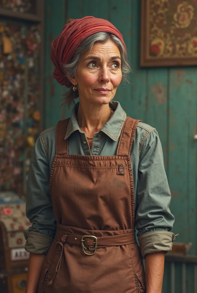 She is an older neighbor of the town and has a strong character and is always criticizing and meddling in the lives of others. A typical gossip lady is skinny with a hard face, always with a headscarf and an apron and she is one of those women who don't go...