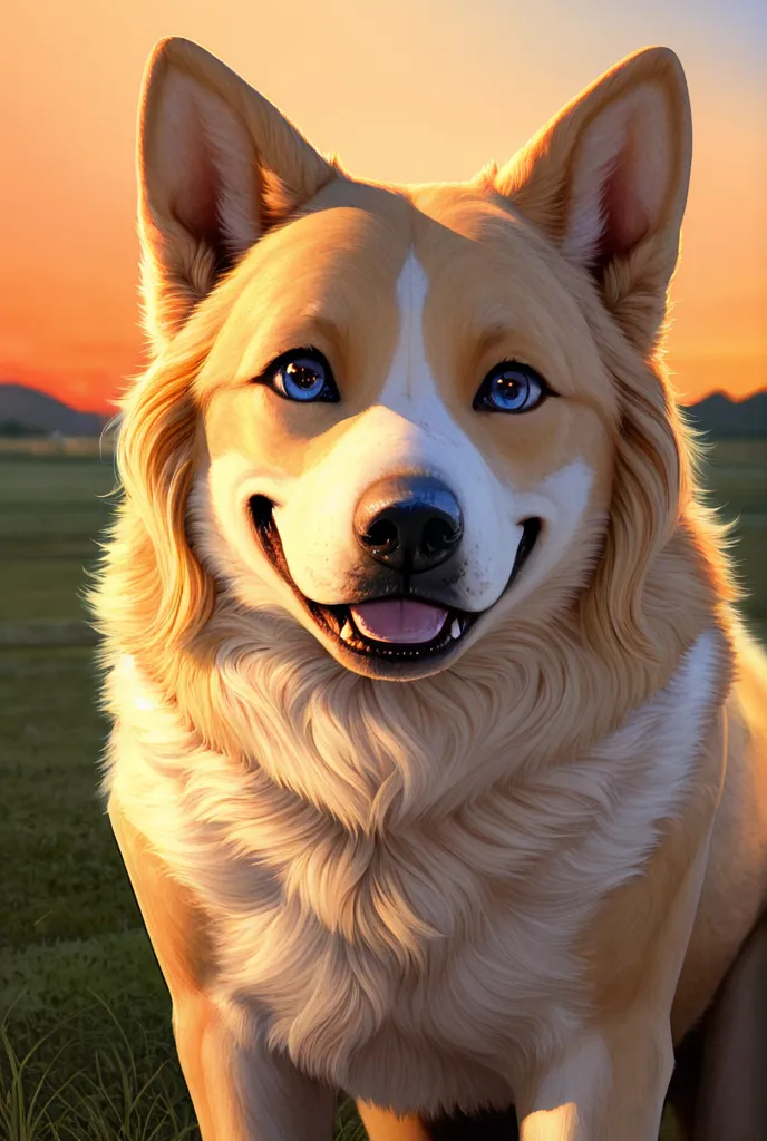 female dog,bitch,extremely detailed description,high quality,4K,HD, realistic depiction ,exquisite texture,realistic material,realistic material묘사,Natural Poses,affectionate expression,Loyal Eyes,cute smile,soft shedding,lively appearance,gentle atmosphere...