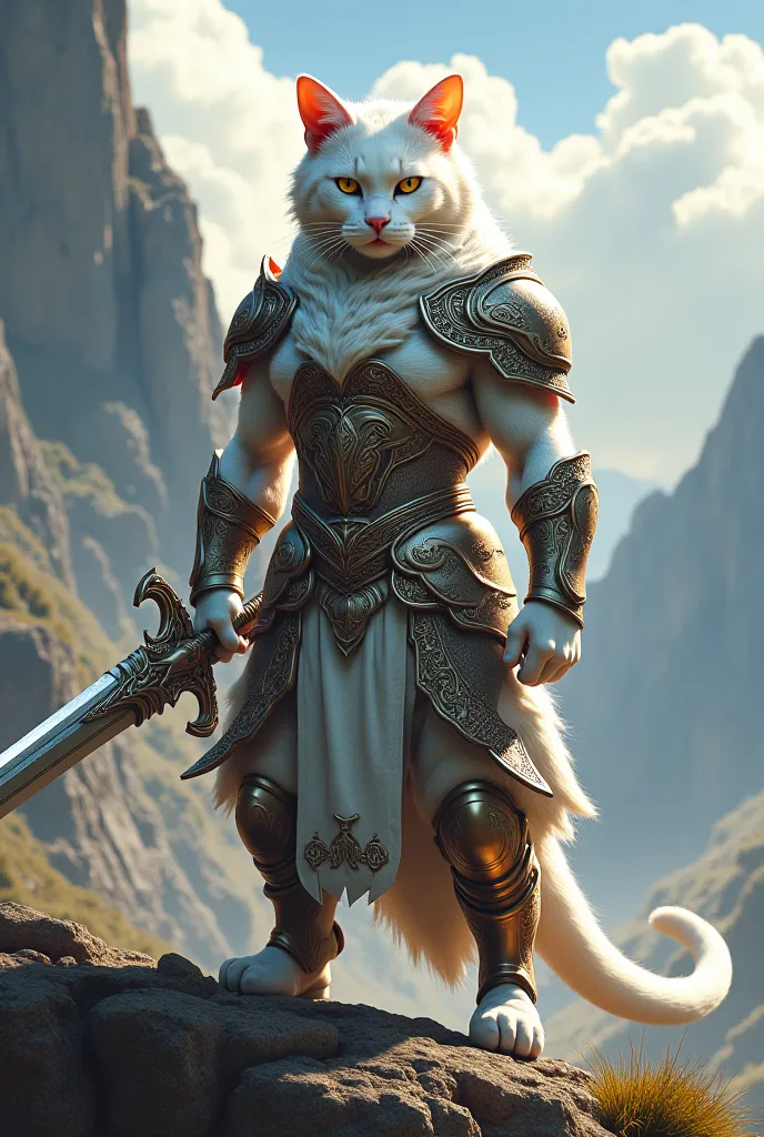 White cat warrior