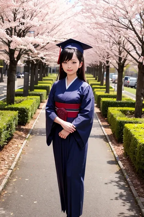 Graduation Ceremony, cherry blossoms, Hakama