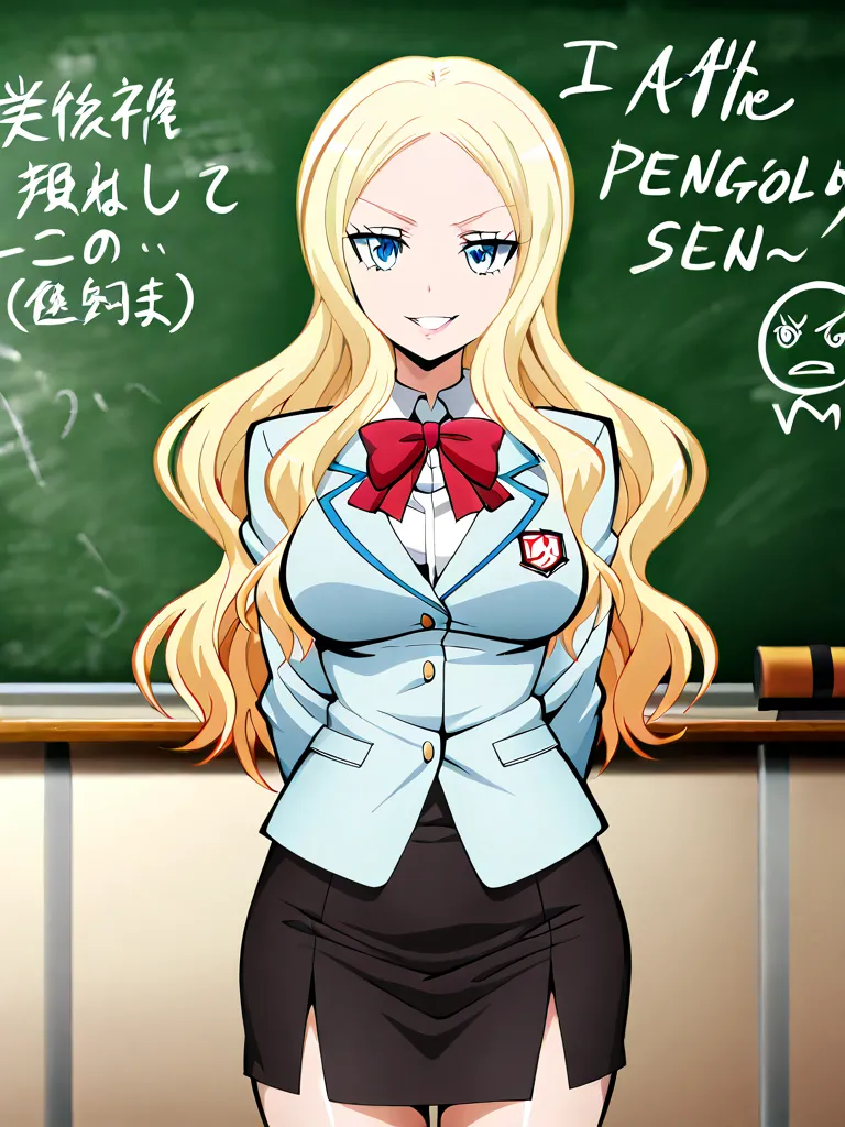 The Enigmatic Transfer Who Knows Too Much" (Student: Irina Jelavić from Assassination Classroom)
A confident and alluring young woman stands at the front of the class, her lips curling into a smirk as she introduces herself. She wears a different school un...