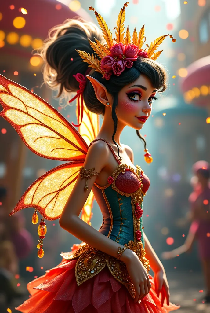 Fairy dressed as a carnival 