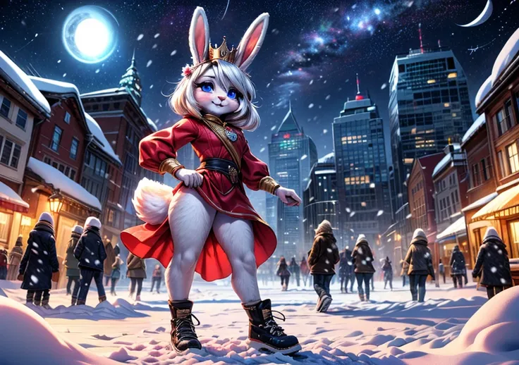 furry art bunny
((one girl)),((Poppy bunny )), ((white hair long big 8 meter)), ((white fur)), ((perfect body)), ((Bunny ear 900mm)), ((Leg and average)), ((body full magics)), ((eye blue)), ((only body )), ((princess crown on head )), ((white shoe shining...