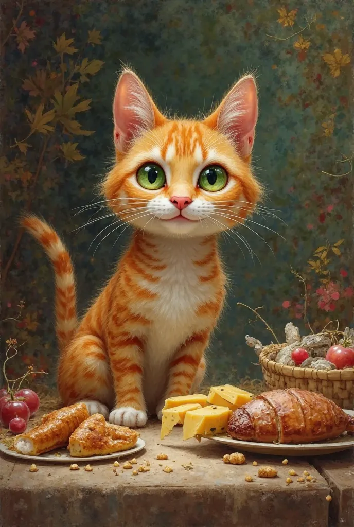 Once upon a time, in a quiet village, there lived a clever cat named Whiskers. Whiskers was known for his soft fur, bright green eyes, and most importantly, his endless hunger. No matter how much food he had, he was always looking for more.

One day, the v...