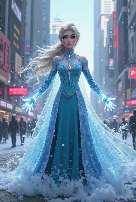 What would Elsa from Frozen look like if she were a Marvel character?