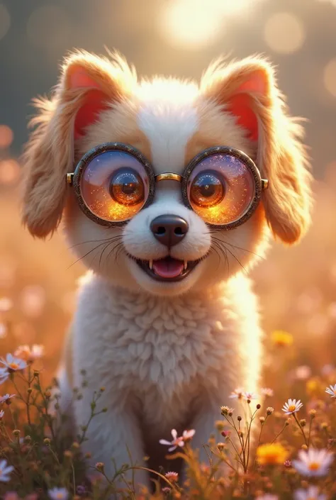 Create a dog with pretty lenses