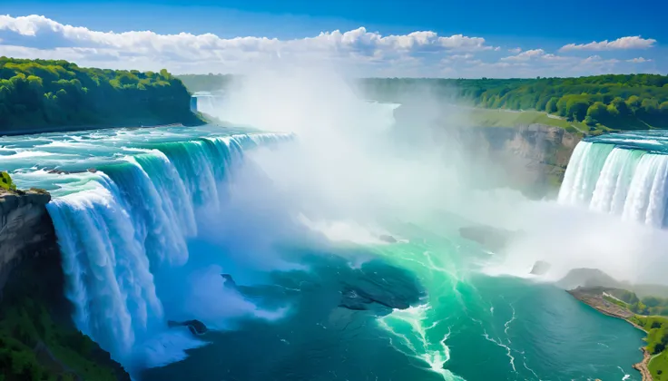 (Best Quality),(masterpiece:1.2),(very well detailed:1.2), Ultra High Resolution ,RAW color photos,8k, Expansive Landscape Photos ,Spectacular landscapes,realistic pictures,Detailed photos,written boundary depth,sharp concentration, in the cloud,(Niagar...