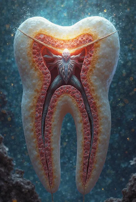 Epic and detailed painting 
From a tooth