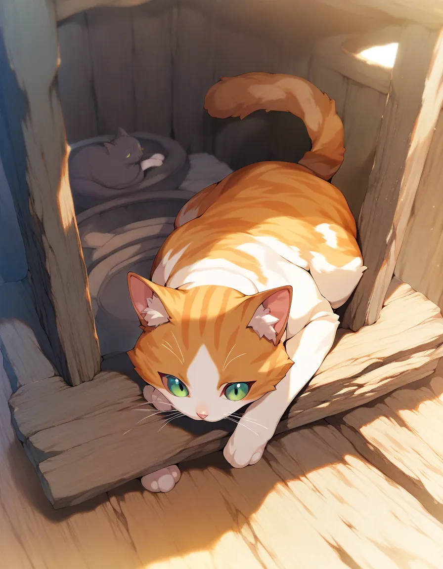 animal, cat, focus cat, cat tower, cat walk, game CG, fantasy, break,(artist:orion_(orionproject) ),artist:fujiyama,artist:onono_imoko,break,(masterpiece), (best quality), (ultra-detailed),(Detailed Lighting), very aesthetic, newest, beauty illustration, (...