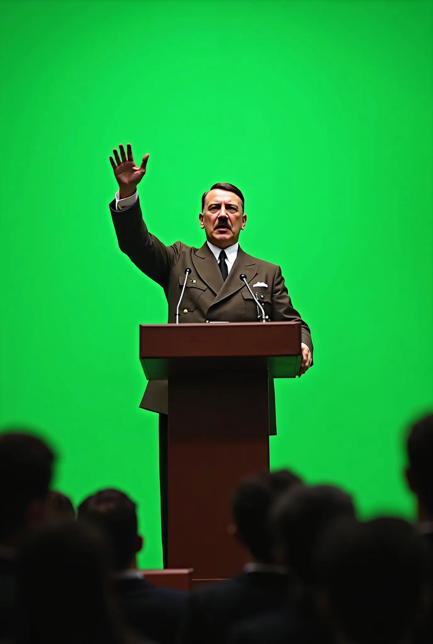 hitler giving speech green screen